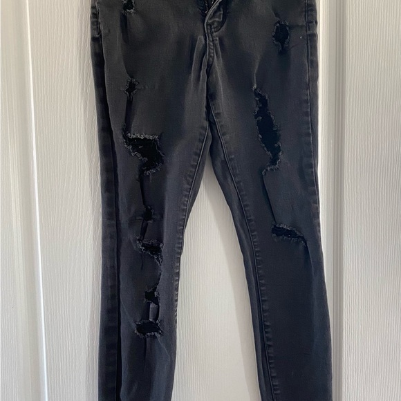 Grace & Lace waist shaper distressed jeans size 10 - Picture 3 of 4